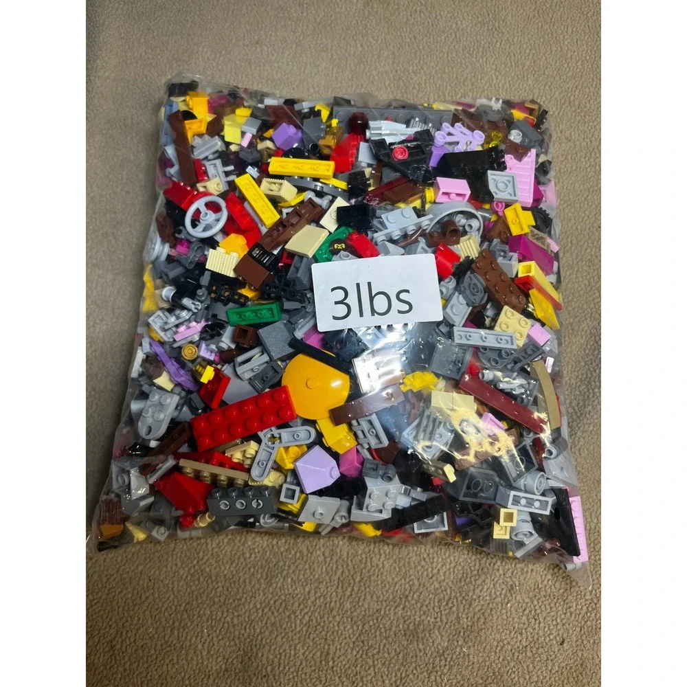 3lb Bulk Building Blocks Lot Mixed Assorted Construction Bricks Pieces Multi